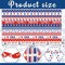 12 Rolls Patriotic Grosgrain Ribbon Set – 3/8" x 12 Yards Red White & Blue 4th of July Ribbon for Gift Wrapping, Labor Day, Memorial Day & DIY Patriotic Decorations